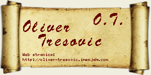Oliver Tresović vizit kartica